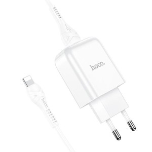 HOCO ładowarka sieciowa USB A + kabel USB A do Lightning 2A N2 biała