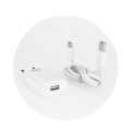FORCELL F-ENERGY TFK-TC-1099 ładowarka sieciowa USB A + kabel USB A do Typ C QC3.0 2,4A 18W biała-2 201