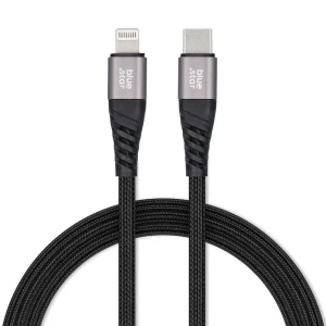 BLUE STAR kabel z oplotem 2,4A Typ C do Lightning TFK-DC-003 1,2 m czarny