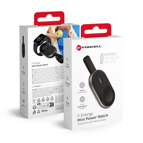 FORCELL F-ENERGY Mini Power Watch powerbank 1A 2,5W 1200 mAh czarny-1 310