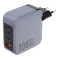 FORCELL F-ENERGY GaN VT-46 ładowarka sieciowa 3 x Typ C + USB A PD QC4.0 5A 100W szara-2 314