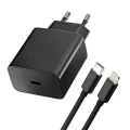 BLUE STAR ładowarka sieciowa 3A 20W Typ C + kabel Typ C do Lightning PD QC4.0 TFB-TC-20WPD czarna-9 332