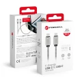 FORCELL F-ENERGY Metal C239 kabel Typ C do Typ C PD QC4.0 5A 100W E-Mark 1 m srebrny-1 337