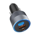 FORCELL F-ENERGY Alu ładowarka samochodowa 2 x Typ C + USB A PD QC4.0 SFC2.0 4,5A 65W szara-3 340