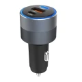 FORCELL F-ENERGY Alu ładowarka samochodowa 2 x Typ C + USB A PD QC4.0 SFC2.0 3A 85W szara-5 341