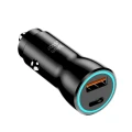 BLUE STAR ładowarka samochodowa 3A 25W Typ C + USB A PD QC3.0 AFC PPS czarna-2 344